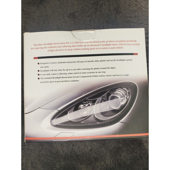 Headlight Restoration Kit by Max Shine Complete Kit Drill Attachment Auto Detail - Picture 5 of 5